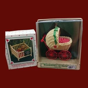 Hallmark grandchild first christmas ornaments set of 2
